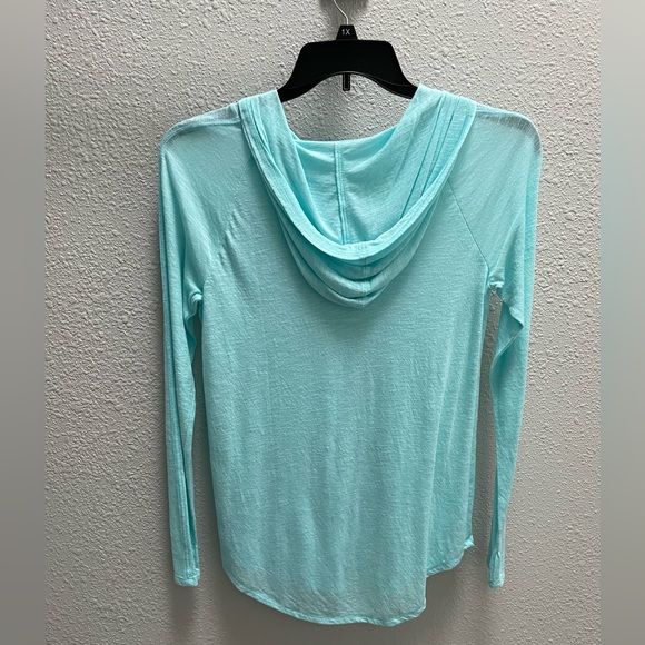 ❤️‍🔥3/$27❤️‍🔥SO - Juniors Athletic Hooded Top - Size Large - Aqua - EUC - Picture 5 of 8